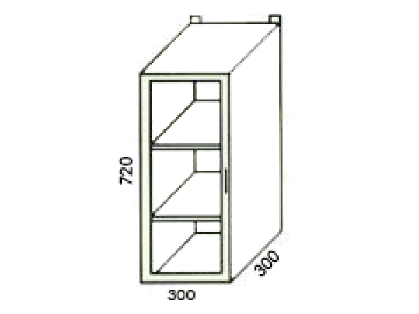 Верх Витрина 300х720х300