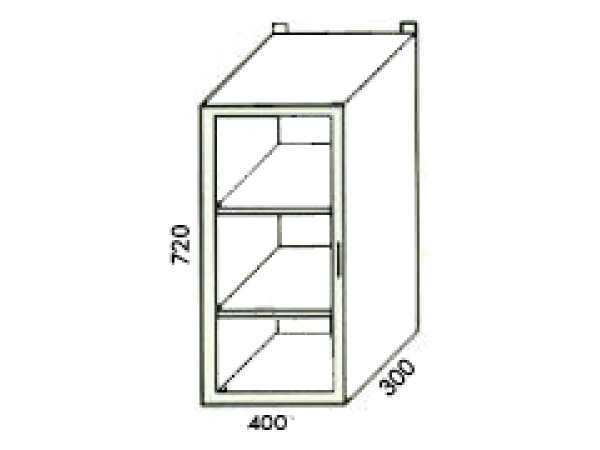 Верх Витрина 400х720х300