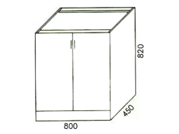 Низ 2д 800х820х450