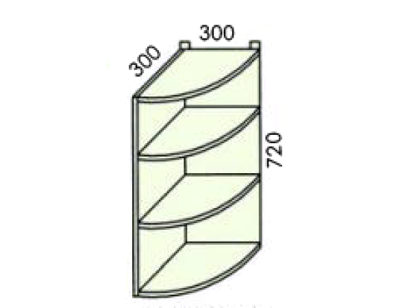 Верх полки скошенные