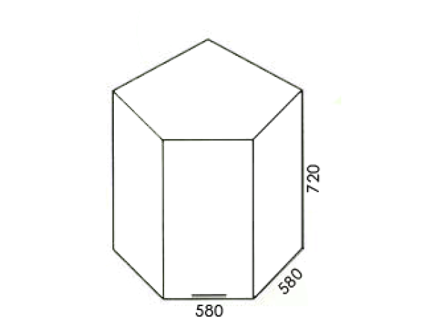 Верх угловая 580х720х580