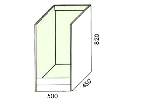 Низ духовка 500х820х450