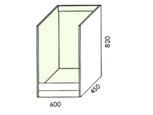 Низ духовка 600х820х450