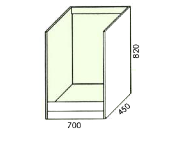 Низ духовка 700х820х450